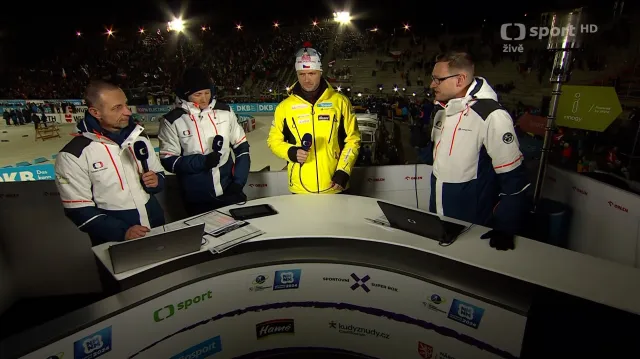 Studio ČT po sprintu biatlonistů na MS