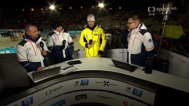 Studio ČT po sprintu biatlonistů na MS
