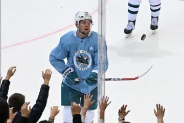 Tomáš Hertl na tréninku NHL v Praze