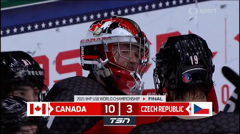 Sestřih utkání Kanada U18 – Česko U18