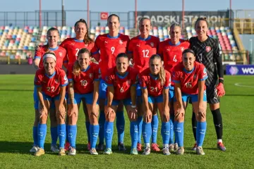 České fotbalistky před utkáním s Běloruskami