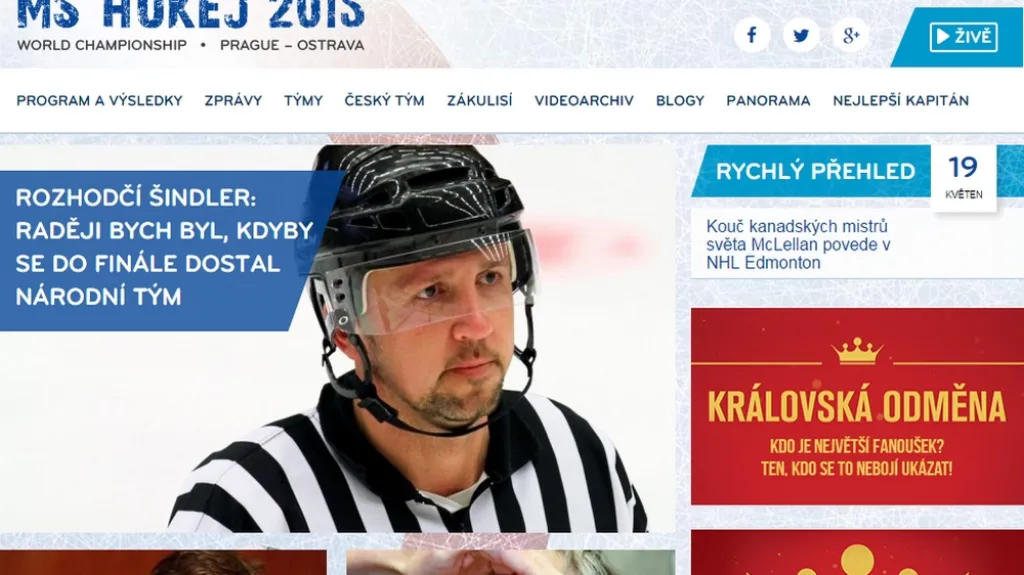 Web mshokej.cz