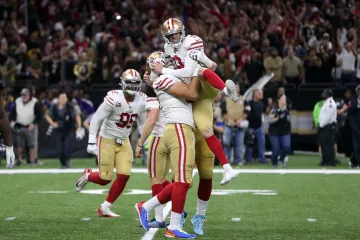 Radost hráčů San Francisca 49ers