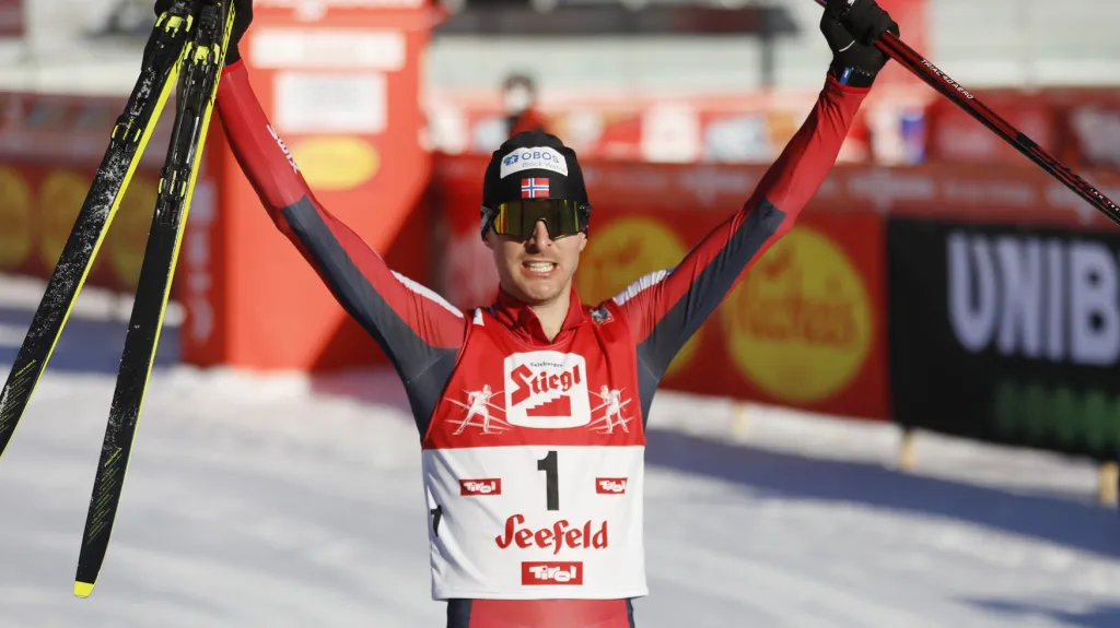 Jörgen Graabak se raduje z triumfu