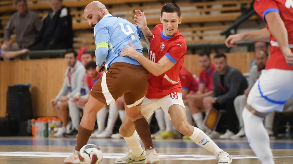 Utkání české futsalové reprezentace s Belgií