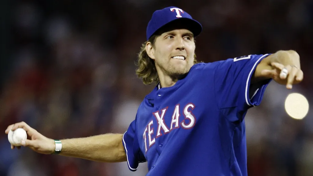 Dirk Nowitzki v roli nadhazovače