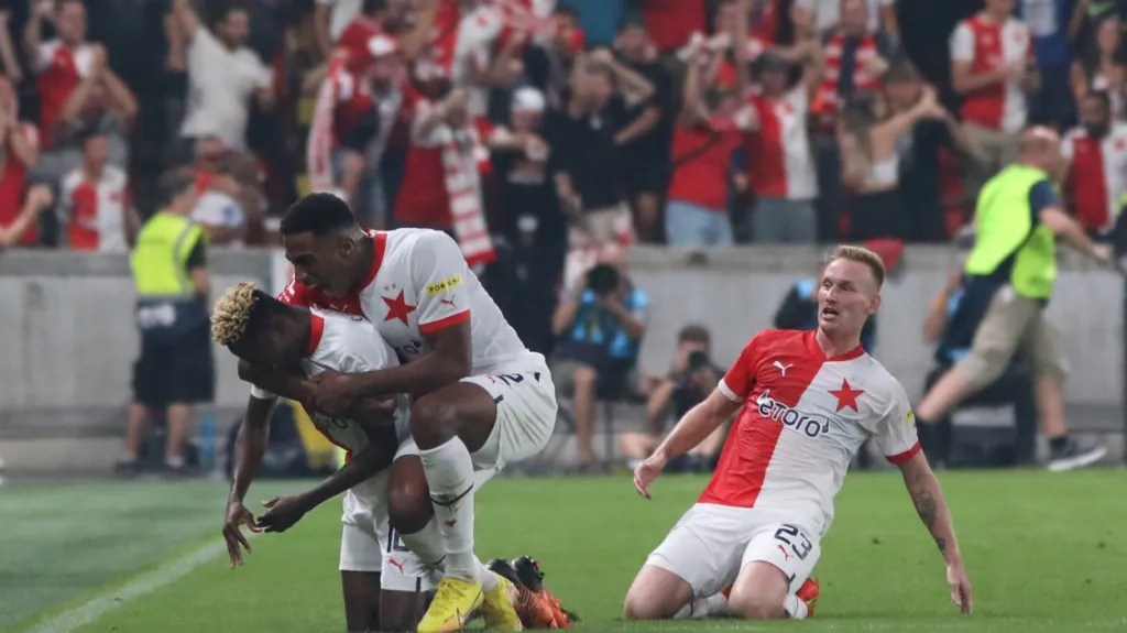 Slávisté slaví gól v Evropské konferenční lize