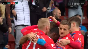 Gól v utkání Plzeň – Zlín: Chorý – 1:0 (6. min.)