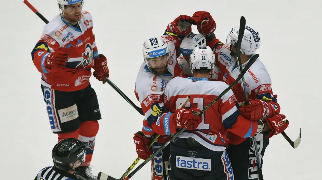 Radost hokejistů Pardubic