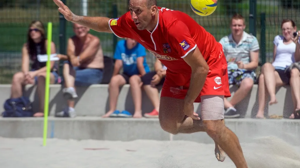 Jan Koller v reprezentačním dresu plážových fotbalistů
