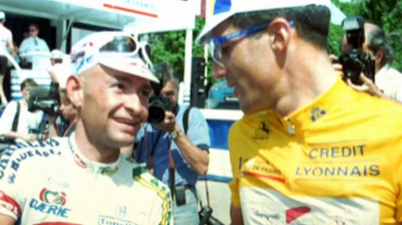Marco Pantani s Miguelem Indurainem