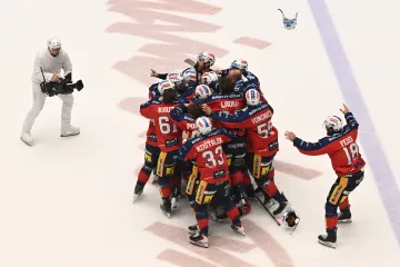 Radost hokejistů Pardubic