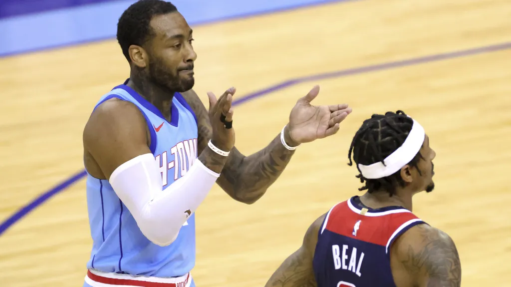 John Wall z Houstonu v utkání proti Washingtonu