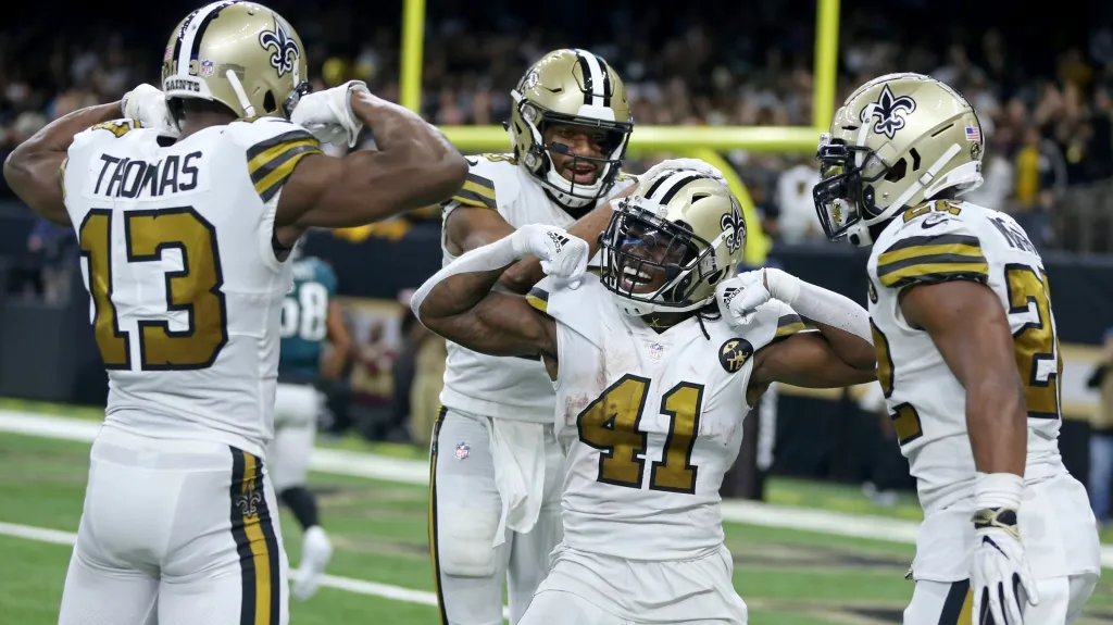Radost hráčů New Orleans Saints