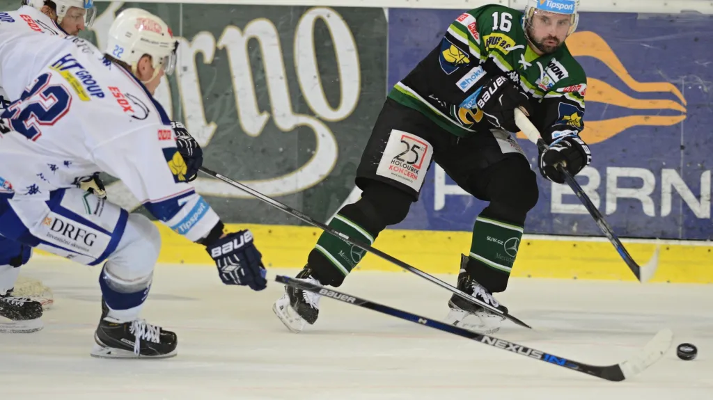 Karlovarský Rudolf Huna v utkání s Brnem