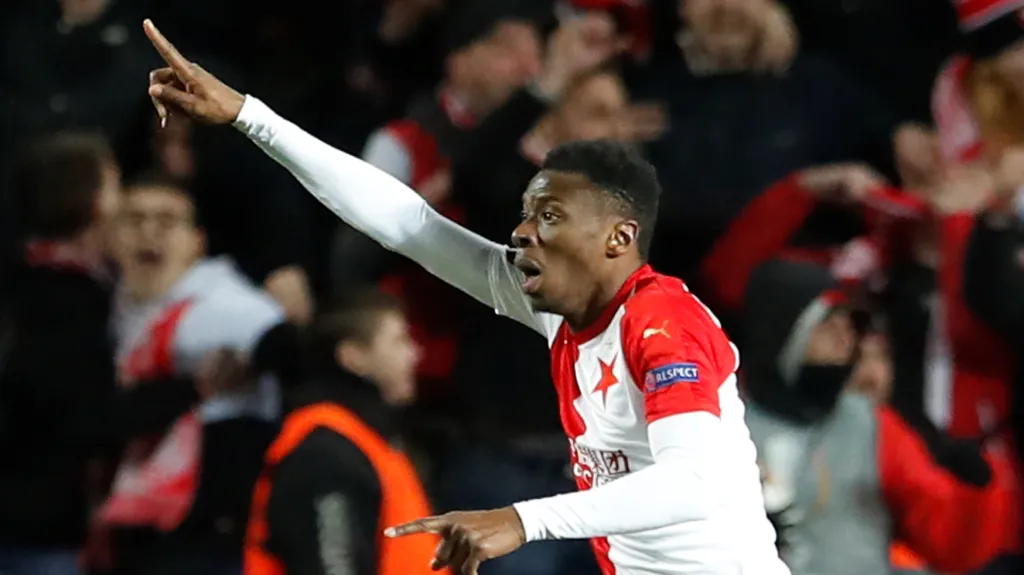 Slavící Ibrahim Traoré ze Slavie