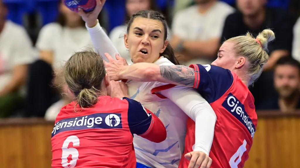 České házenkářky v přípravě proti Norsku