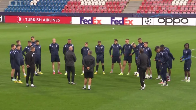 Fotbalisté Plzně se chystají na Bayern