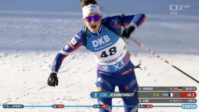 Těsný dojezd Jeanmonnotové za Preussovou