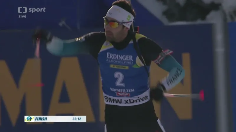 Sestřih stíhacího závodu biatlonistů v Hochfilzenu