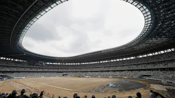 Národní olympijský stadion v Tokiu rok před startem Her