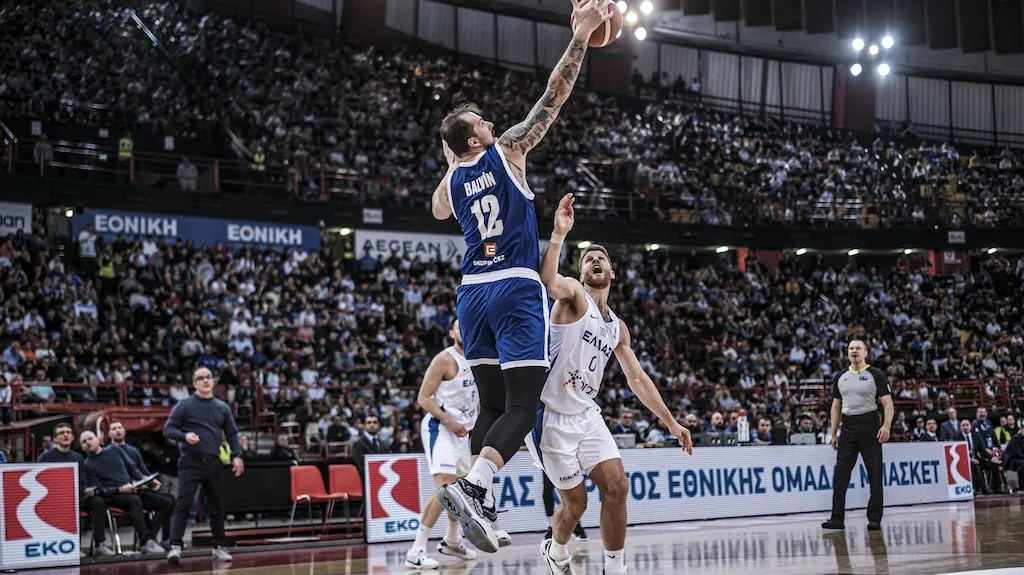 Ondřej Balvín v utkání proti Řecku