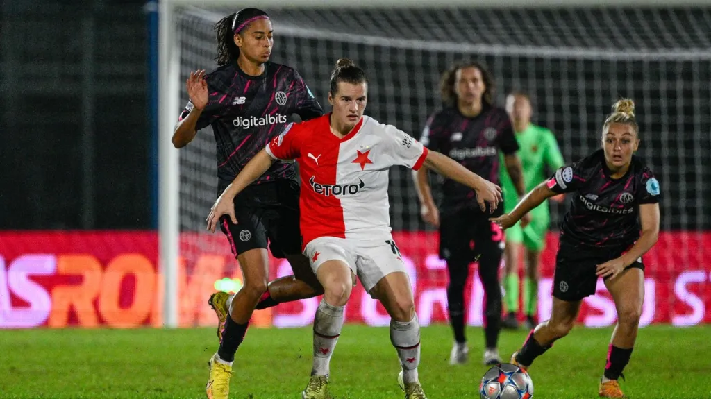 Utkání Ligy mistryň AS Řím - Slavia Praha