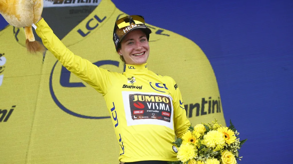 Marianne Vosová ve žlutém trikotu