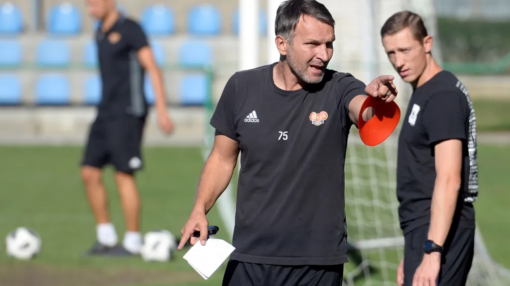 Roman Skuhravý na tréninku Dukly Praha