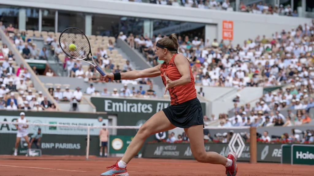 Karolína Muchová v loňském finále Roland Garros