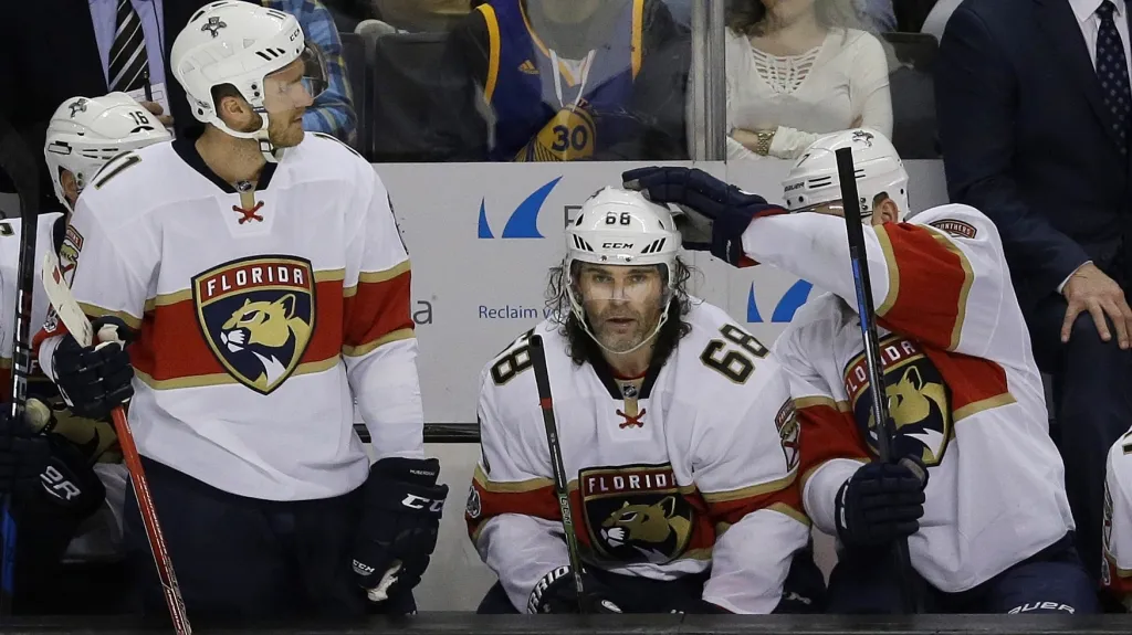 Jaromír Jágr po svém 1900. bodu v NHL