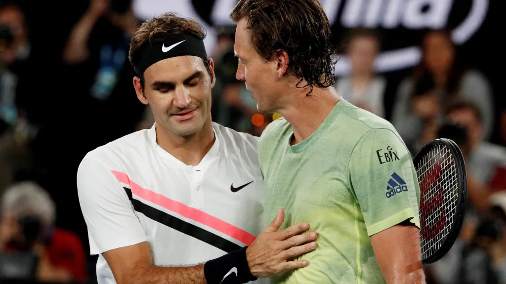 Roger Federer a Tomáš Berdych na Australian Open