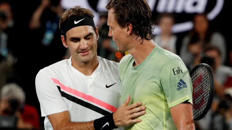 Roger Federer a Tomáš Berdych na Australian Open