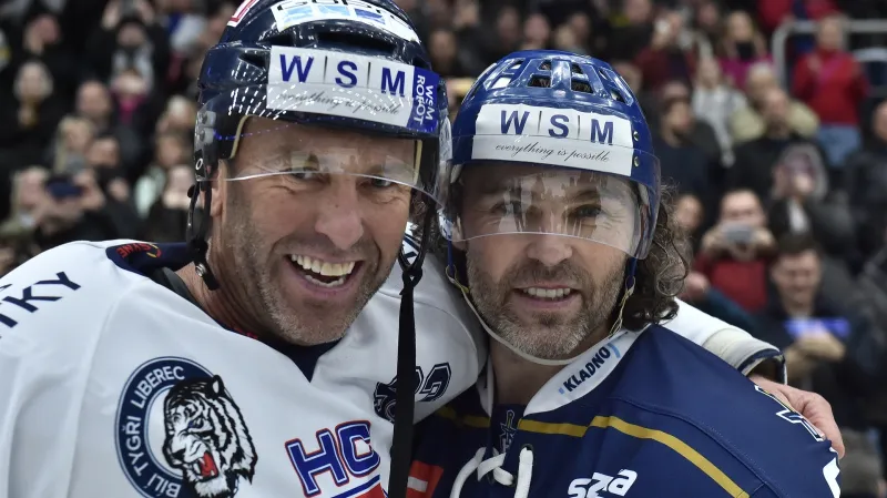 Petr Nedvěd a Jaromír Jágr