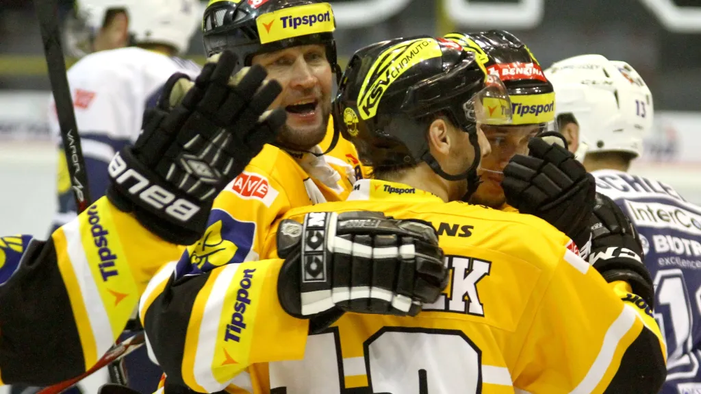 Slavící hokejisté Litvínova