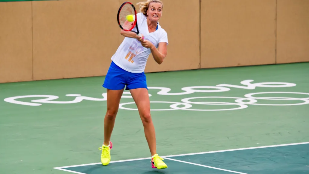 Petra Kvitová během tréninku na olympiádě v Riu de Janeiro