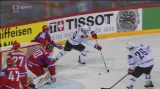 Gól v utkání Rusko - USA: Stastny - 0:1 (12. min.)