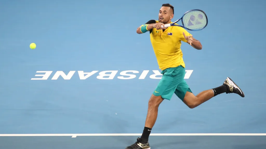 Australan Nick Kyrgios v utkání ATP Cupu