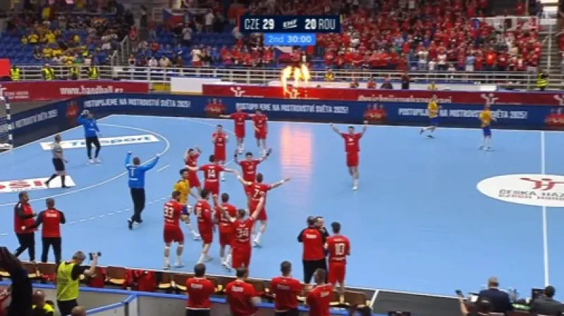 Závěr zápasu Česko – Rumunsko