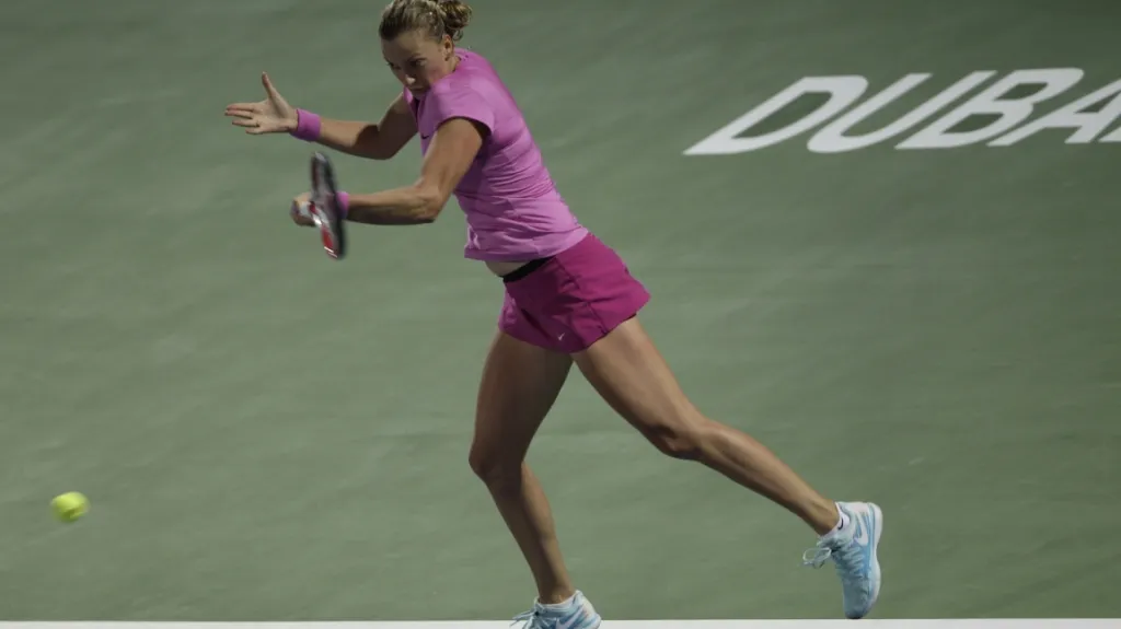 Petra Kvitová na turnaji v Dubaji