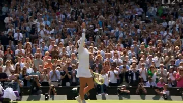 Mečbol Krejčíkové ve vítězném finále Wimbledonu