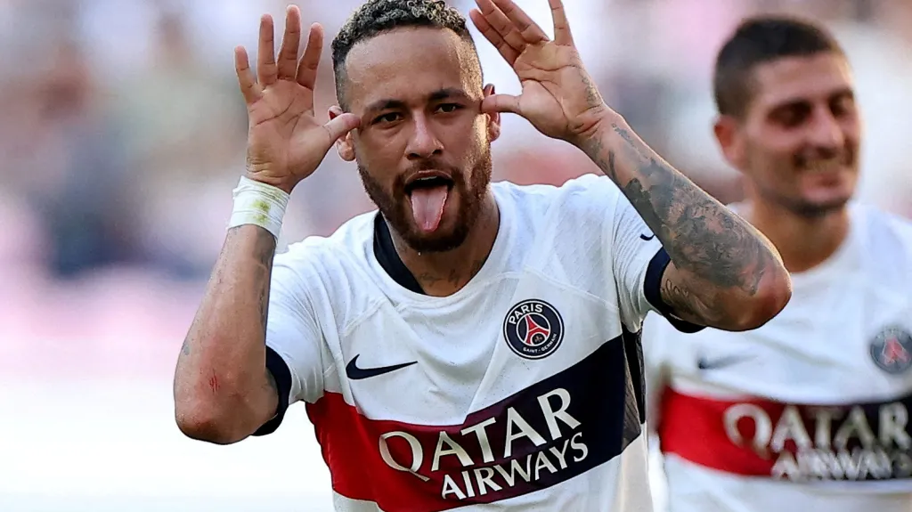 Neymar v přípravném zápase PSG