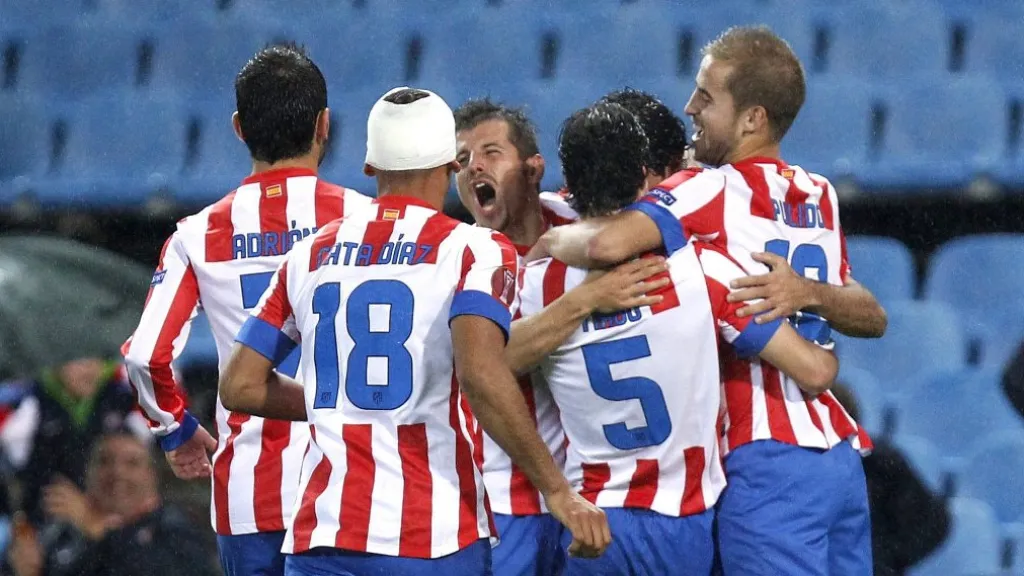 Radost fotbalistů Atlétika Madrid