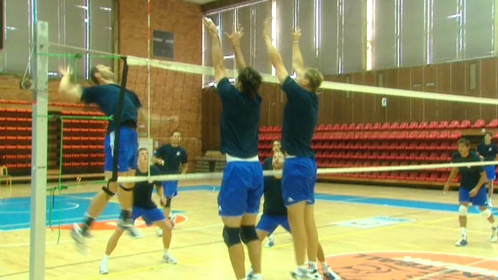 Trénink českých volejbalistů