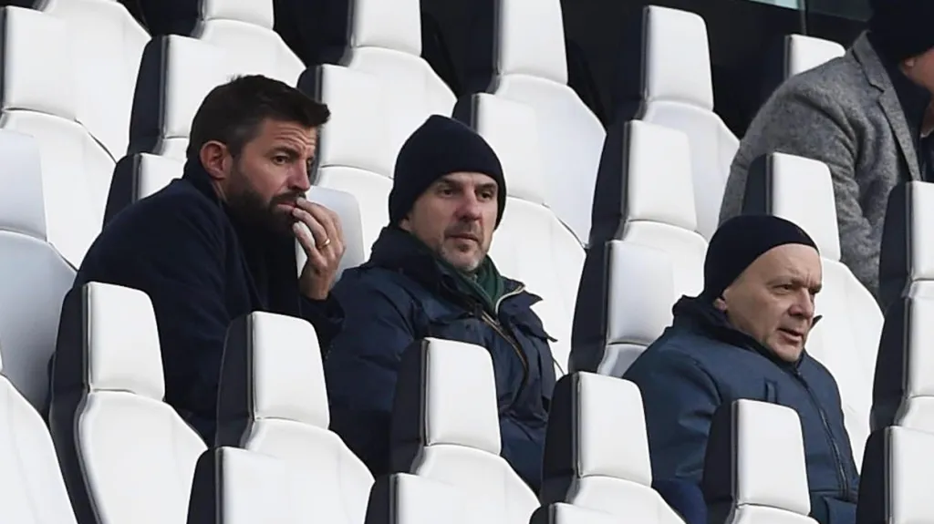 Nový ředitel Juventusu Maurizio Scanavino (vpravo)