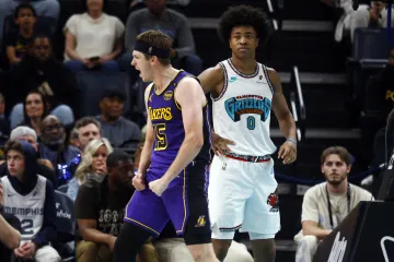 Radující se Austin Reaves z Lakers