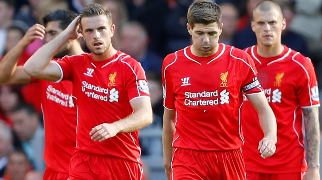 Zklamaní hráči Liverpoolu