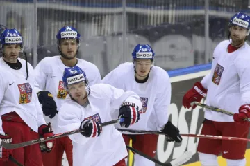 Čeští hokejisté na rozbruslení