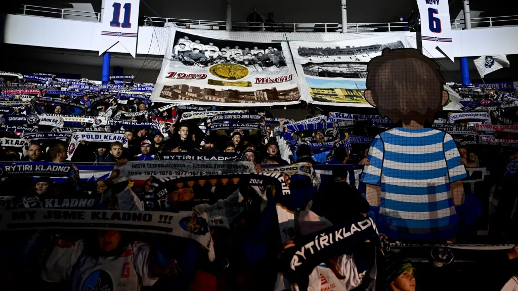 Choreo fanoušků Kladna ke 100. výročí klubu