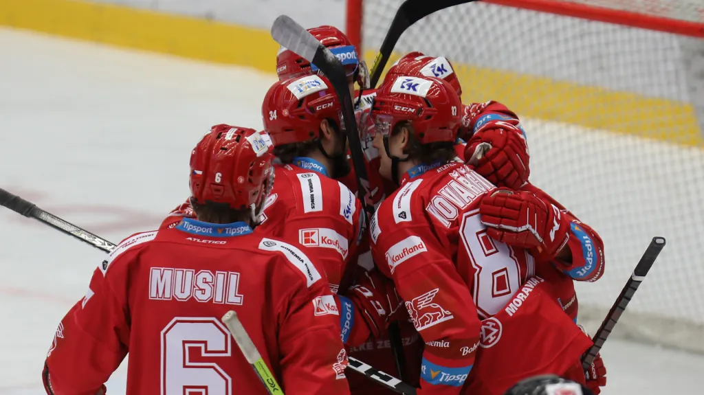 Radost hokejistů Třince